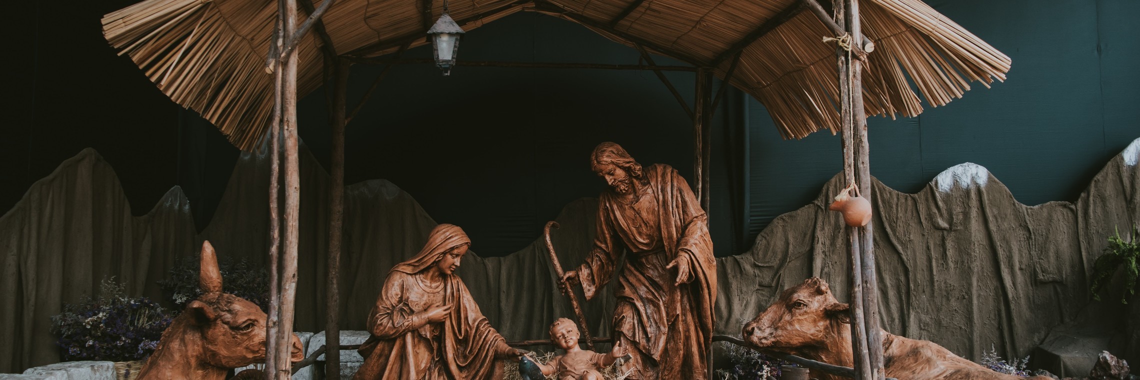 Christ child in a manger
