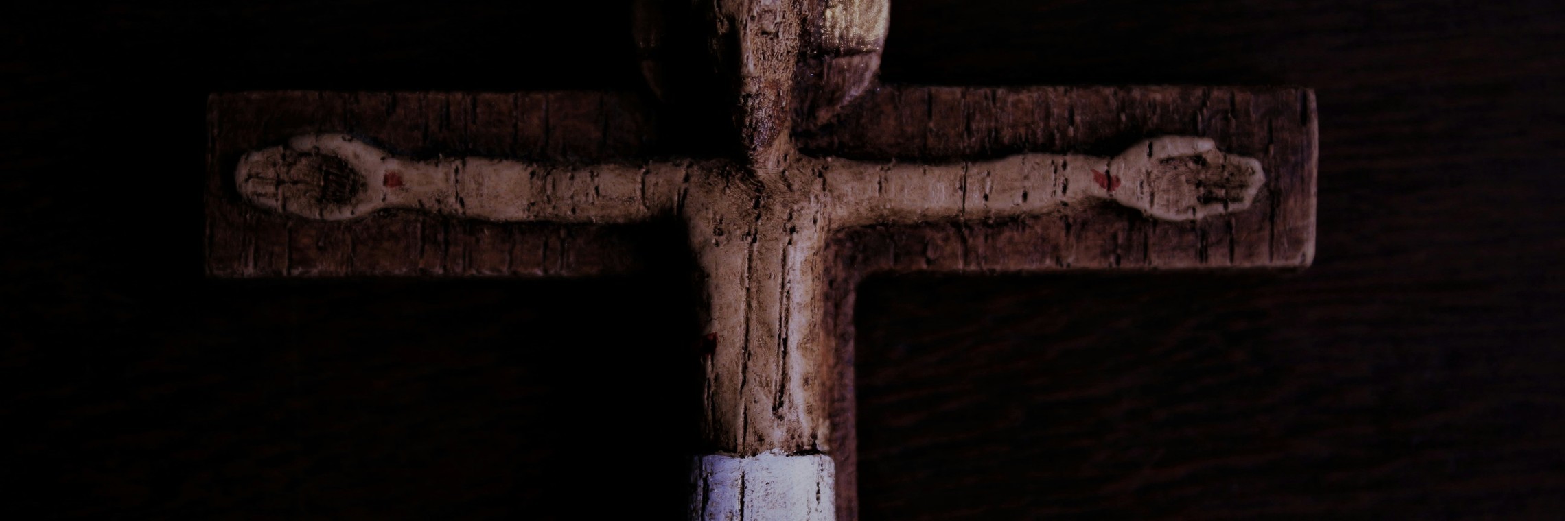 Medieval wooden crucifix